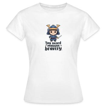 Chibi-Samurai - Frauen T-Shirt - Weiß - Vorne - AI Model Female 172 dark (172cm)