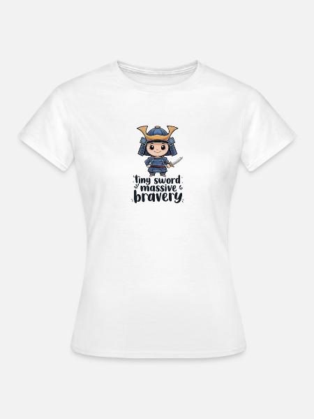 Chibi-Samurai - Frauen T-Shirt - Weiß