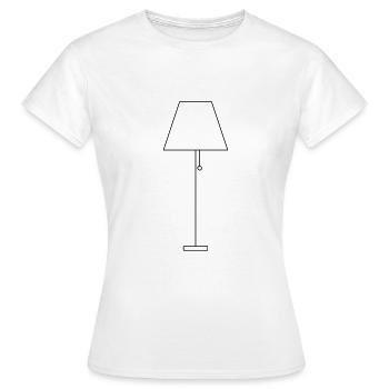 Floor lamp - Women's T-Shirt - white - Front - AI Model Female 172 dark (172cm)