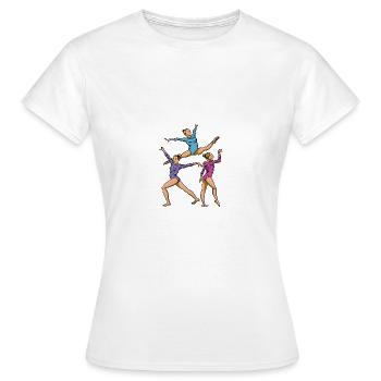 Motif de gymnastique pour acrobates et gymnastes - T-shirt Femme - blanc - Devant - AI Model Female 172 dark (172cm)