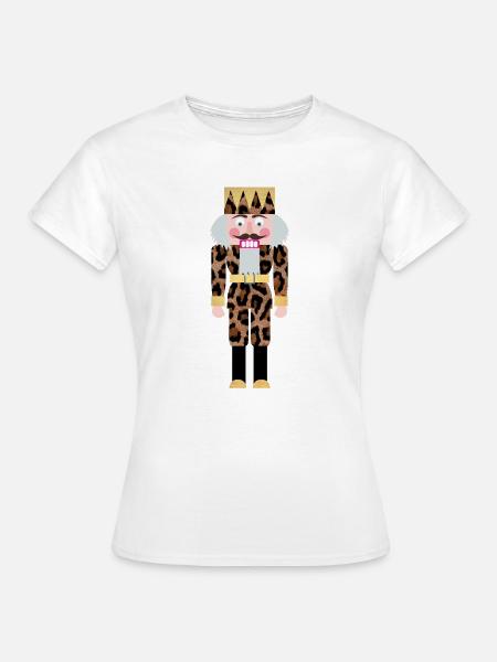 Nussknacker Leolook Animal Print Weihnachten Deko - Frauen T-Shirt - Weiß