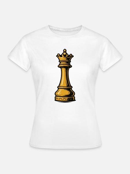 Schachfigur Dame - Frauen T-Shirt - Weiß
