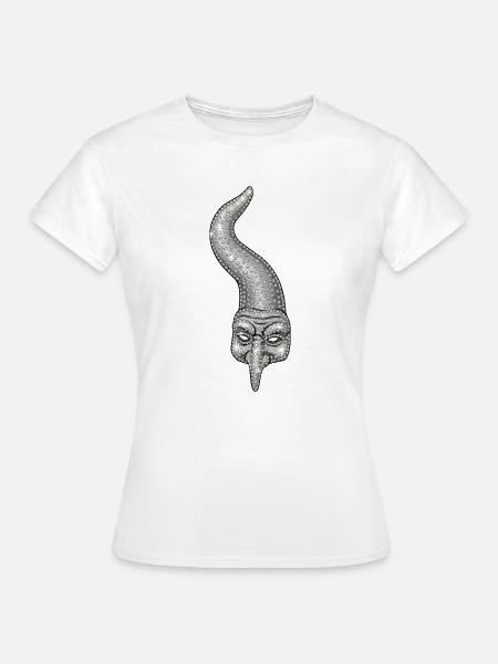 Neapolitanisches Horn mit Strasssteinen - Frauen T-Shirt - Weiß