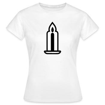 Candle - Women's T-Shirt - white - Front - AI Model Female 172 dark (172cm)