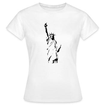 Freiheitsstatue - Frauen T-Shirt - Weiß - Vorne - AI Model Female 172 dark (172cm)
