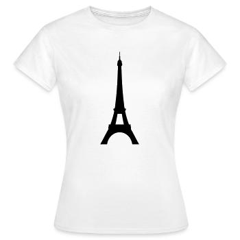 eiffelturm - Frauen T-Shirt - Weiß - Vorne - AI Model Female 172 dark (172cm)