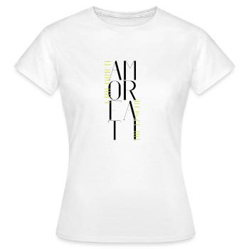 Cupid Fati - Aimez votre destin - Nietzsche - T-shirt Femme - blanc - Devant - AI Model Female 172 dark (172cm)