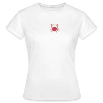 Krebs Sternzeichen - Frauen T-Shirt - Weiß - Vorne - AI Model Female 172 dark (172cm)