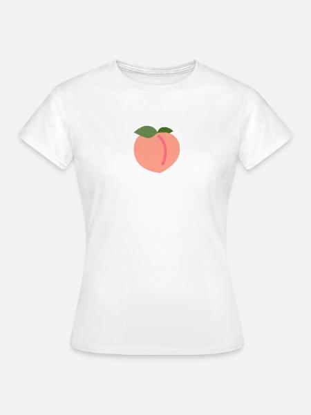 Pfirsichfarben - Frauen T-Shirt - Weiß