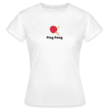 PING PONG - Frauen T-Shirt - Weiß - Vorne - AI Model Female 172 dark (172cm)