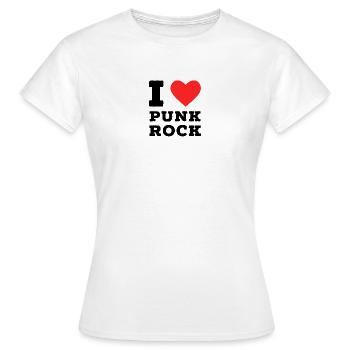 Ich liebe Punkrock - Frauen T-Shirt - Weiß - Vorne - AI Model Female 172 dark (172cm)