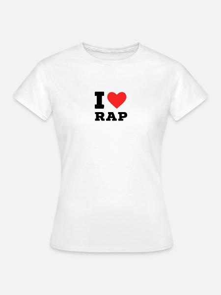 Ich liebe Rap - Frauen T-Shirt - Weiß