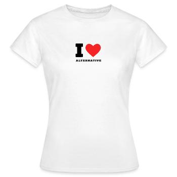 Ich liebe Alternative - Frauen T-Shirt - Weiß - Vorne - AI Model Female 172 dark (172cm)