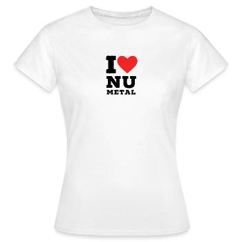 J’adore le nu metal - T-shirt Femme - blanc - Devant - AI Model Female 172 dark (172cm)