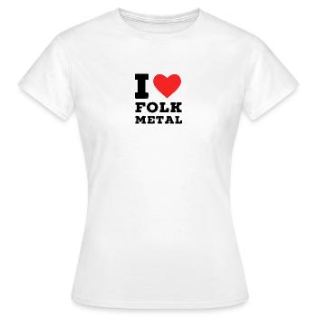 J’adore le folk metal - T-shirt Femme - blanc - Devant - AI Model Female 172 dark (172cm)