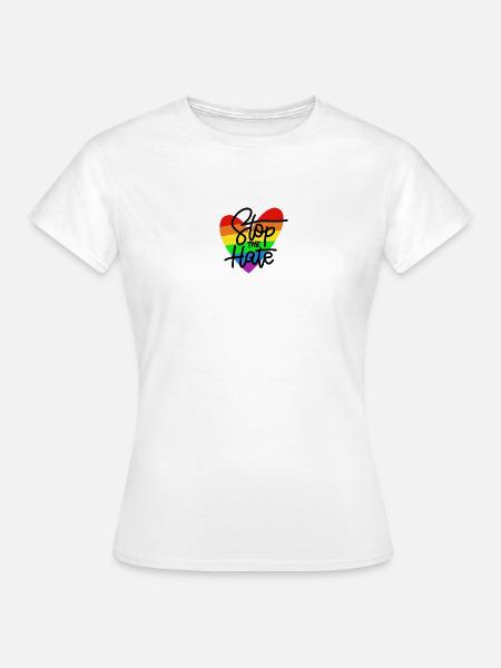 STOP the hate - Frauen T-Shirt - Weiß