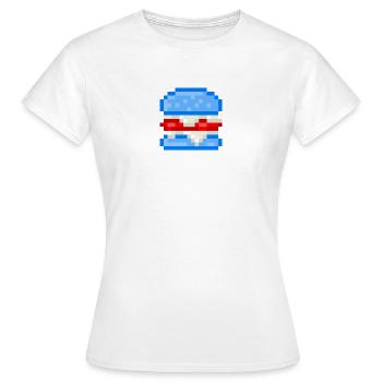 Pixelart Burger - T-shirt Femme - blanc - Devant - AI Model Female 172 dark (172cm)
