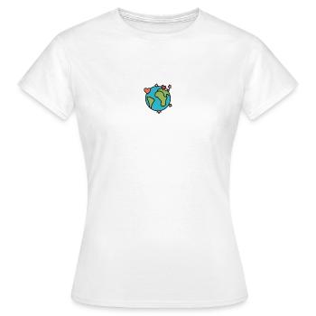 Monde durable - T-shirt Femme - blanc - Devant - AI Model Female 172 dark (172cm)