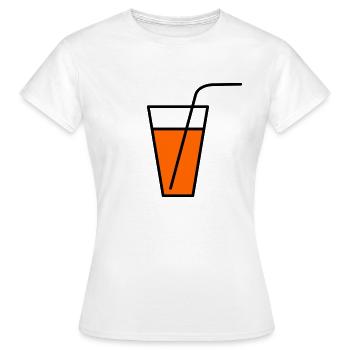 Orange juice - Women's T-Shirt - white - Front - AI Model Female 172 dark (172cm)