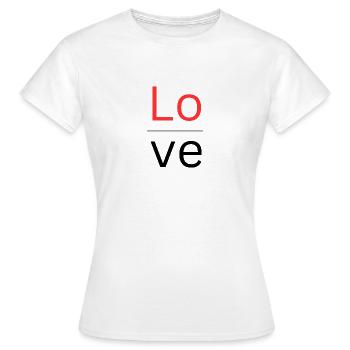 Frauen Shirt Tshirt Love - Frauen T-Shirt - Weiß - Vorne - AI Model Female 172 dark (172cm)