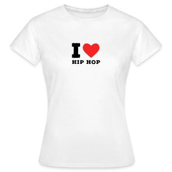 J’adore le hip hop - T-shirt Femme - blanc - Devant - AI Model Female 172 dark (172cm)