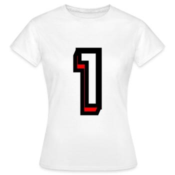 1. 1 AN. 1er ANNIVERSAIRE. ANNIVERSAIRE 1 AN - T-shirt Femme - blanc - Devant - AI Model Female 172 dark (172cm)