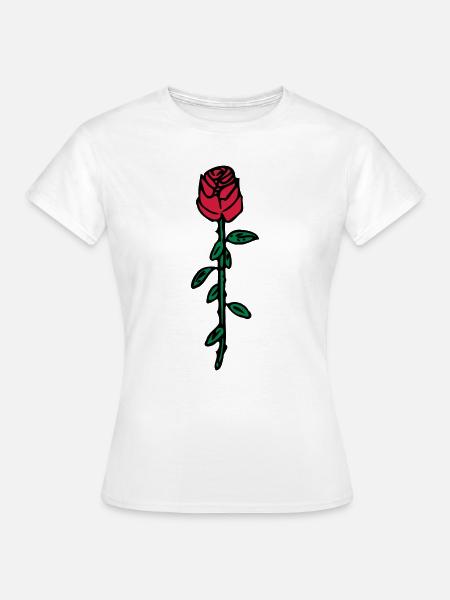 Rose - Frauen T-Shirt - Weiß