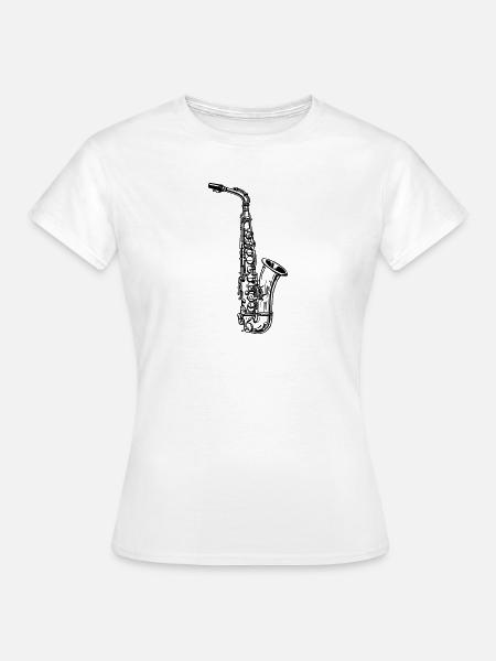 Saxophon - Frauen T-Shirt - Weiß