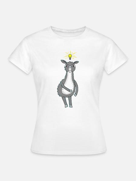Lama hat eine Idee - Frauen T-Shirt - Weiß