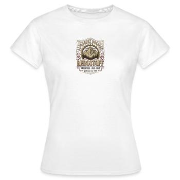 Bergstoff Alpenbier Emblem - Frauen T-Shirt - Weiß - Vorne - AI Model Female 172 dark (172cm)