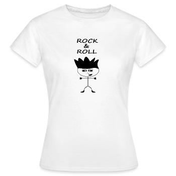 Rock&Roll - T-shirt Femme - blanc - Devant - AI Model Female 172 dark (172cm)