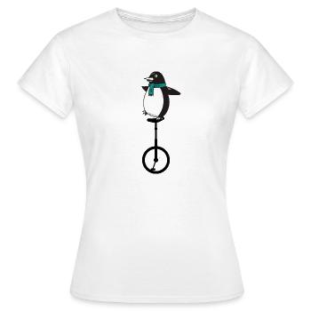 Monocycle artiste monocycle pingouin monocycle monocycle - T-shirt Femme - blanc - Devant - AI Model Female 172 dark (172cm)