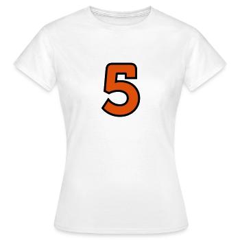 Nombre de Sport 5 Cinq - T-shirt Femme - blanc - Devant - AI Model Female 172 dark (172cm)