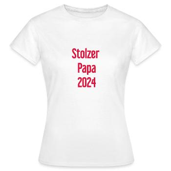 Proud Dad 2024 – for new fathers - Women's T-Shirt - white - Front - AI Model Female 172 dark (172cm)