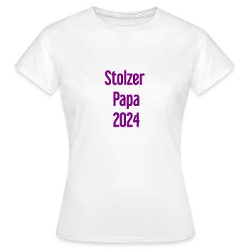 Proud Dad 2024 – for new fathers - Women's T-Shirt - white - Front - AI Model Female 172 dark (172cm)