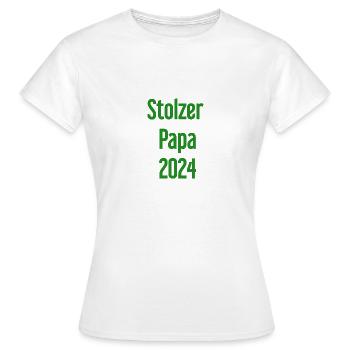 Proud Dad 2024 – for new fathers - Women's T-Shirt - white - Front - AI Model Female 172 dark (172cm)