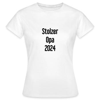 Stolzer Opa 2024 – Perfekt für frischgebackene Opa - Frauen T-Shirt - Weiß - Vorne - AI Model Female 172 dark (172cm)