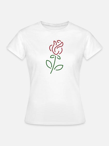 Blume Rose - Frauen T-Shirt - Weiß