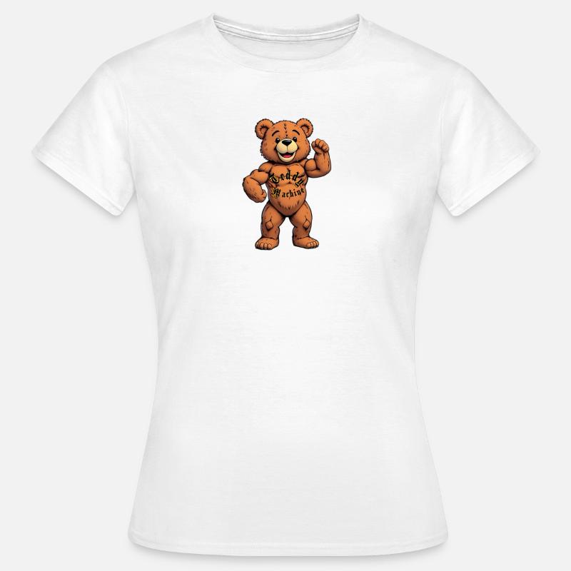 Teddy Machine Tattoo Bear - Women's T-Shirt - white