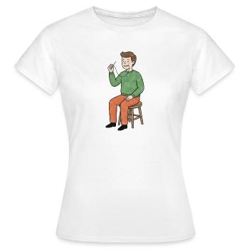 Couture Déjantée au Fil - T-shirt Femme - blanc - Devant - AI Model Female 172 dark (172cm)