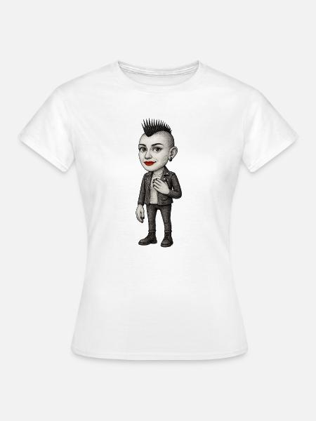 Mohawk Punker - Frauen T-Shirt - Weiß