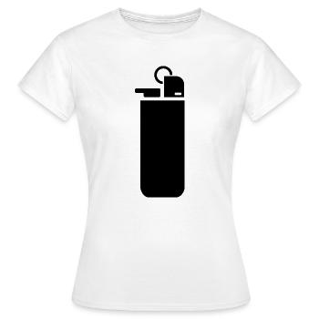 Allume-cigarette - T-shirt Femme - blanc - Devant - AI Model Female 172 dark (172cm)