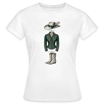 Elegant green style - Women's T-Shirt - white - Front - AI Model Female 172 dark (172cm)