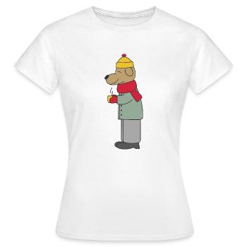 Joyeux Chien d’hiver - T-shirt Femme - blanc - Devant - AI Model Female 172 dark (172cm)