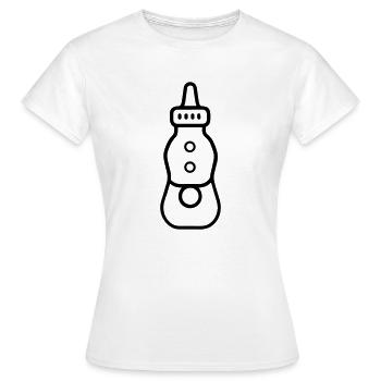 Flasche - Frauen T-Shirt - Weiß - Vorne - AI Model Female 172 dark (172cm)