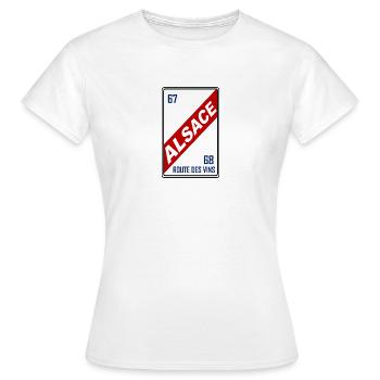 Licence Alsace - T-shirt Femme - blanc - Devant - AI Model Female 172 dark (172cm)