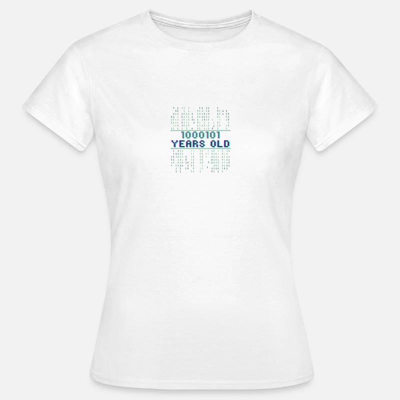 69th Birthday 69 years old Binary Code Computer Science - Women's T-Shirt - white