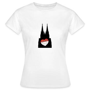 Cologne Dom Gay LGBT Gay Pride Equality - T-shirt Femme - blanc - Devant - AI Model Female 172 dark (172cm)