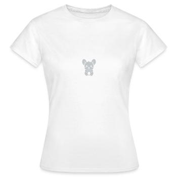 Petit chinchilla mignon - T-shirt Femme - blanc - Devant - AI Model Female 172 dark (172cm)