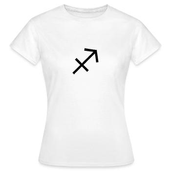 SYMBOLE DU SAGITTAIRE DANS L'HUILE - T-shirt Femme - blanc - Devant - AI Model Female 172 dark (172cm)
